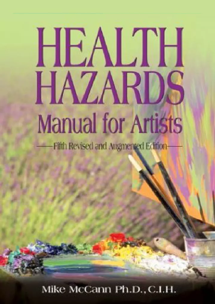 health hazards manual for artists fifth revised