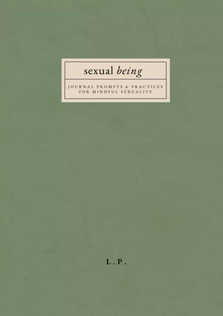 sexual being journal prompts and practices