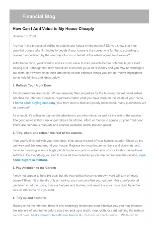 financial blog