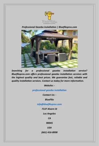 professional gazebo installation bluefikspros com