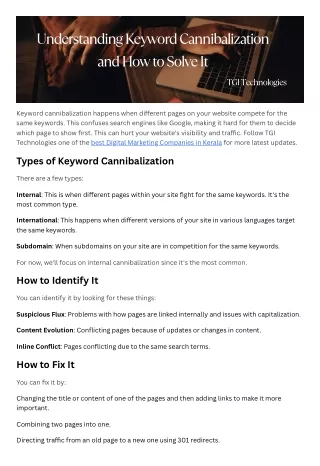 Understanding Keyword Cannibalization and How to Solve It