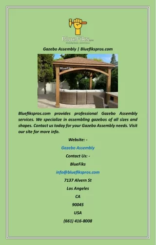 gazebo assembly bluefikspros com