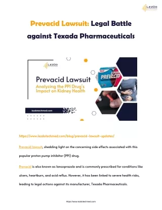 Prevacid Lawsuit: Legal Battle against Texada Pharmaceuticals