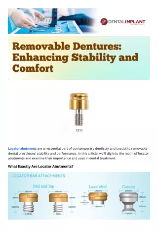 Removable Dentures: Enhancing Stability And Comfort