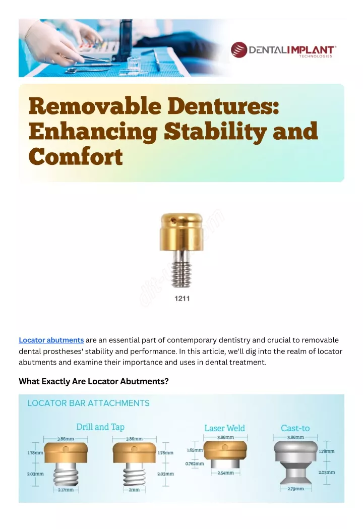 removable dentures enhancing stability and comfort