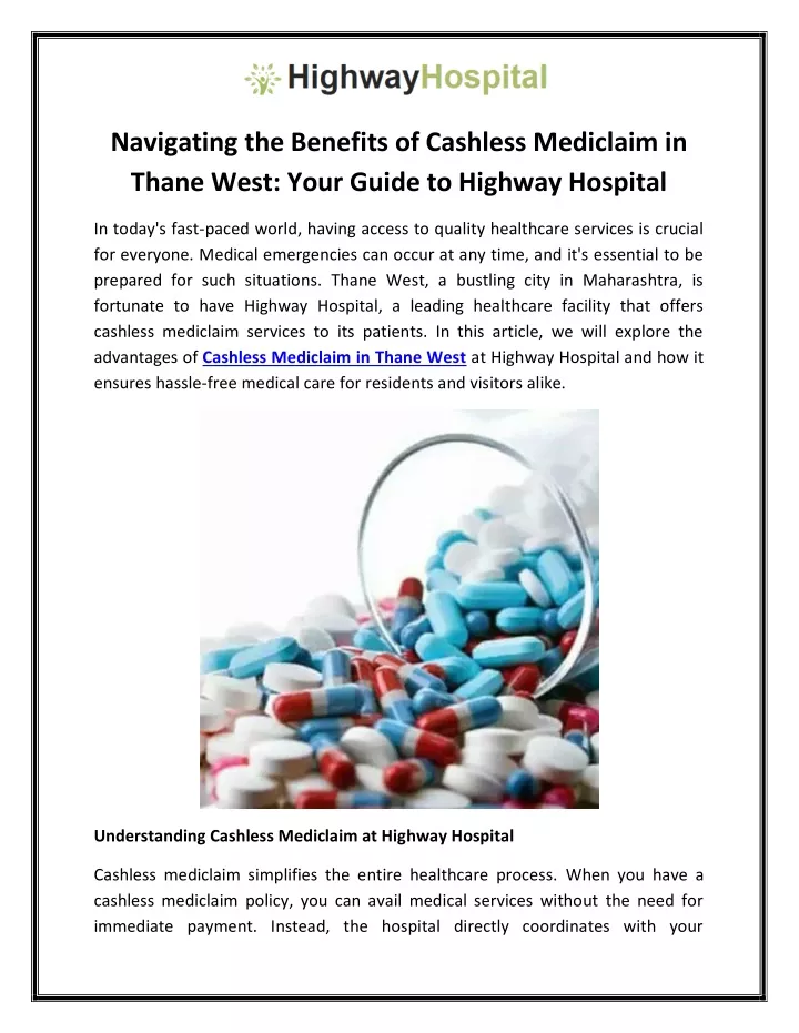 navigating the benefits of cashless mediclaim