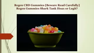 Regen CBD Gummies Reviews