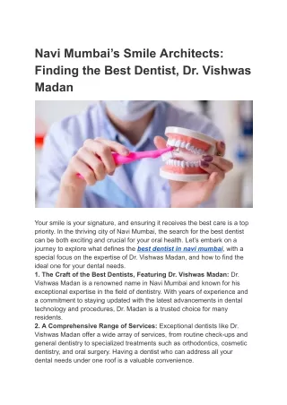 best dentist in navi mumbai