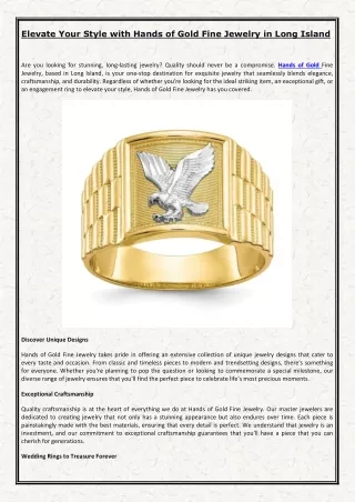 Elevate Your Style with Hands of Gold Fine Jewelry ,pdf