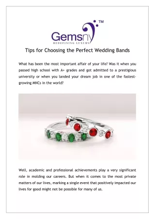tips for choosing the perfect wedding bands