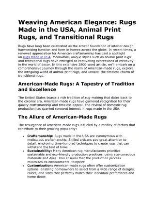 weaving american elegance rugs made