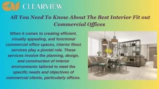 All You Need To Know About The Best Interior Fit out Commercial Offices