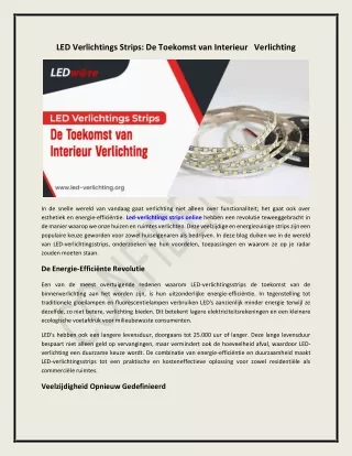 Led Verlichting Strips Online Kopen