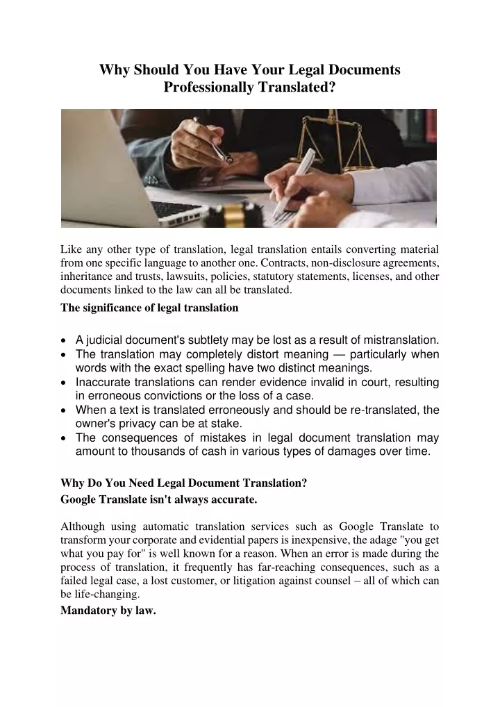 why should you have your legal documents