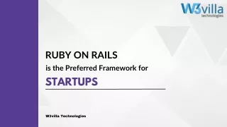 Ruby on Rails is the Preferred Framework for Startups