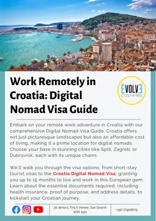 Work Remotely in Croatia: Digital Nomad Visa Guide