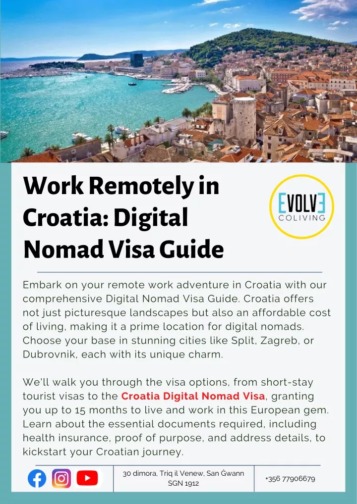 work remotely in croatia digital nomad visa guide