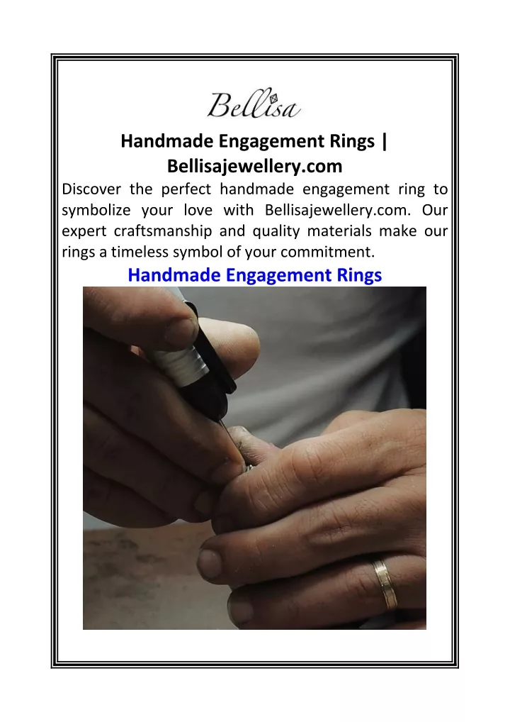 handmade engagement rings bellisajewellery