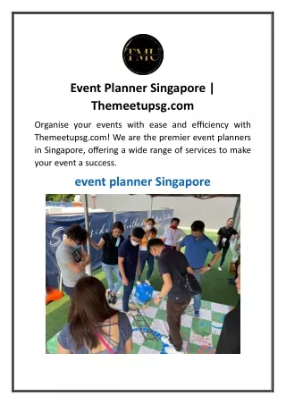 Event Planner Singapore  Themeetupsg.com