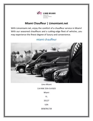 miami chauffeur limomiami net