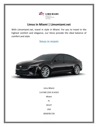 limos in miami limomiami net