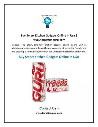 Buy Smart Kitchen Gadgets Online In Usa - Myautomationguru