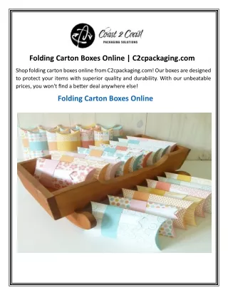 Folding Carton Boxes Online  C2cpackaging.com