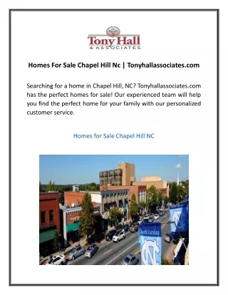 Homes For Sale Chapel Hill Nc  Tonyhallassociates com