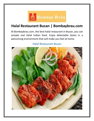 Halal Restaurant Busan