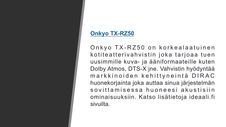 onkyo tx rz50