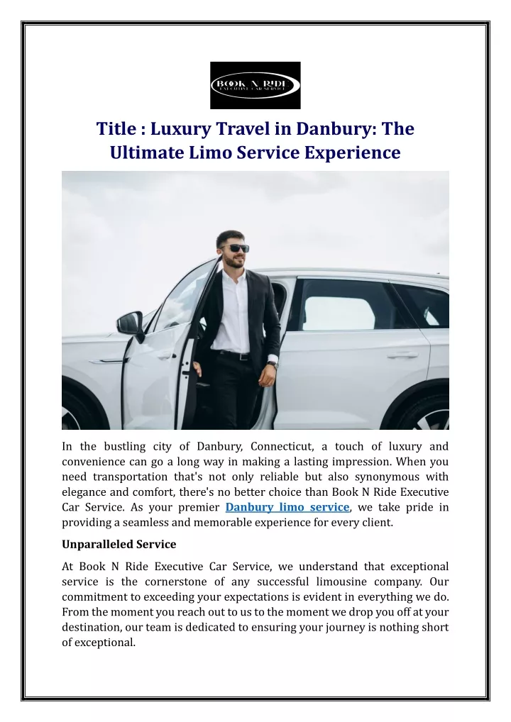 title luxury travel in danbury the ultimate limo