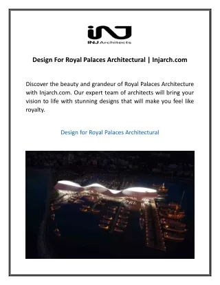 Design For Royal Palaces Architectural  Injarch com