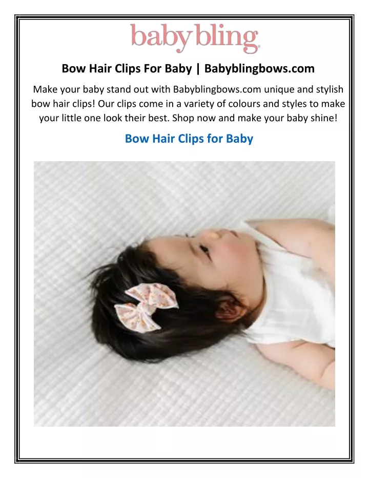 bow hair clips for baby babyblingbows com
