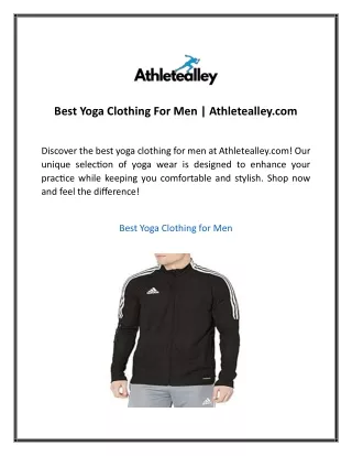 Best Yoga Clothing For Men  Athletealley com