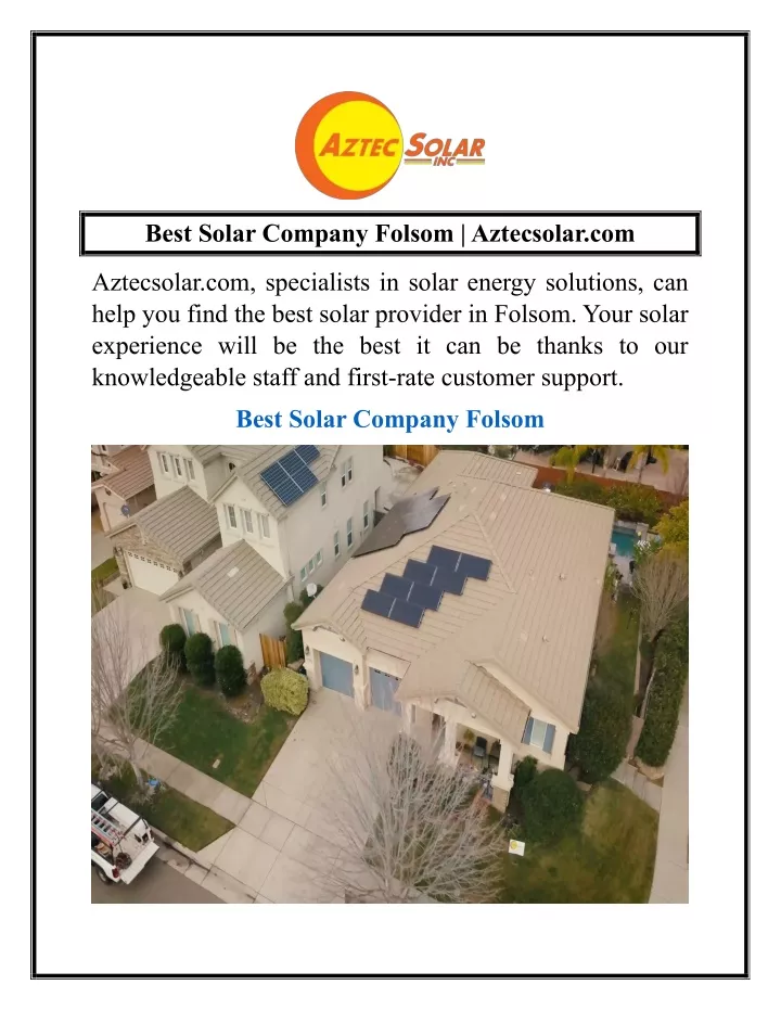 best solar company folsom aztecsolar com