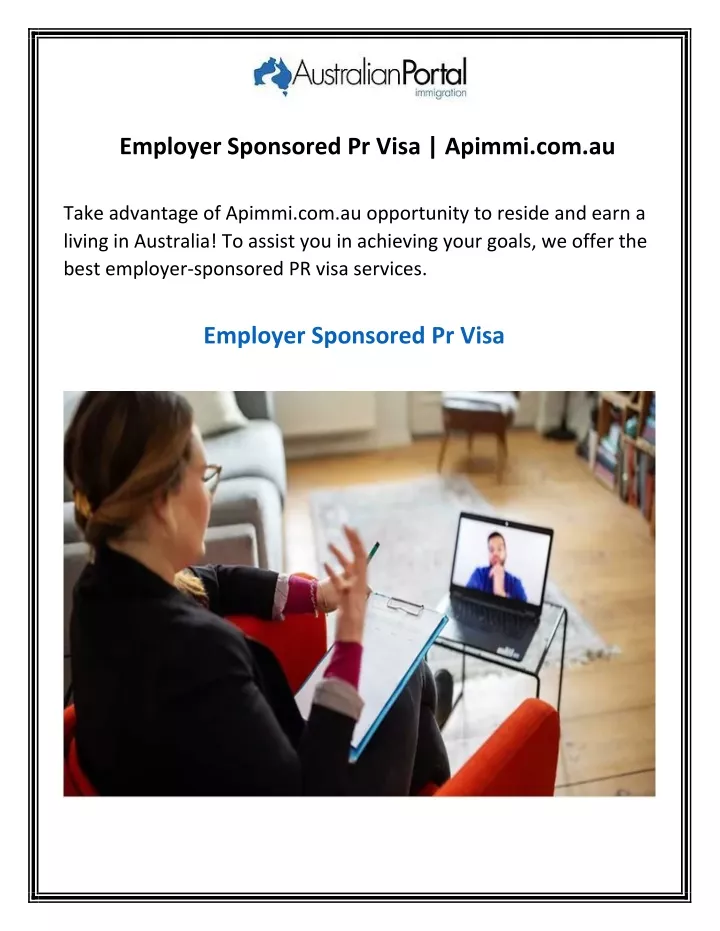 employer sponsored pr visa apimmi com au