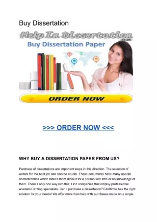 Buy Dissertation Online, Buy A Dissertation,  Buying Dissertations