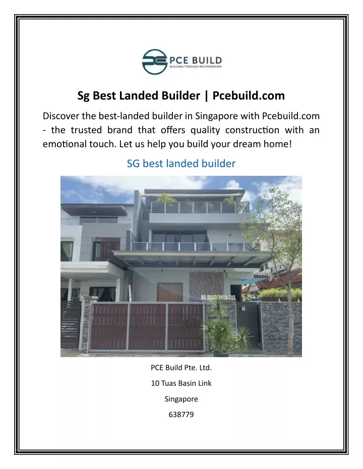 sg best landed builder pcebuild com