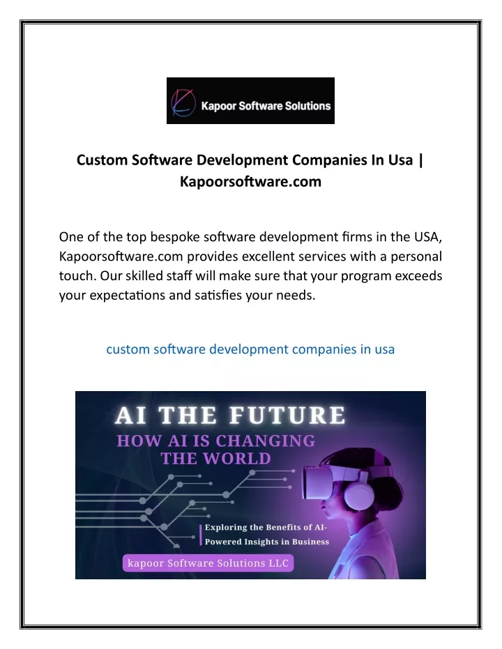 custom software development companies