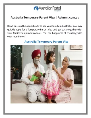 Australia Temporary Parent Visa
