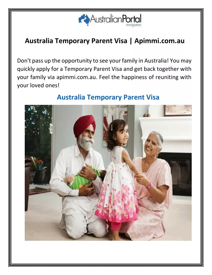 australia temporary parent visa apimmi com au