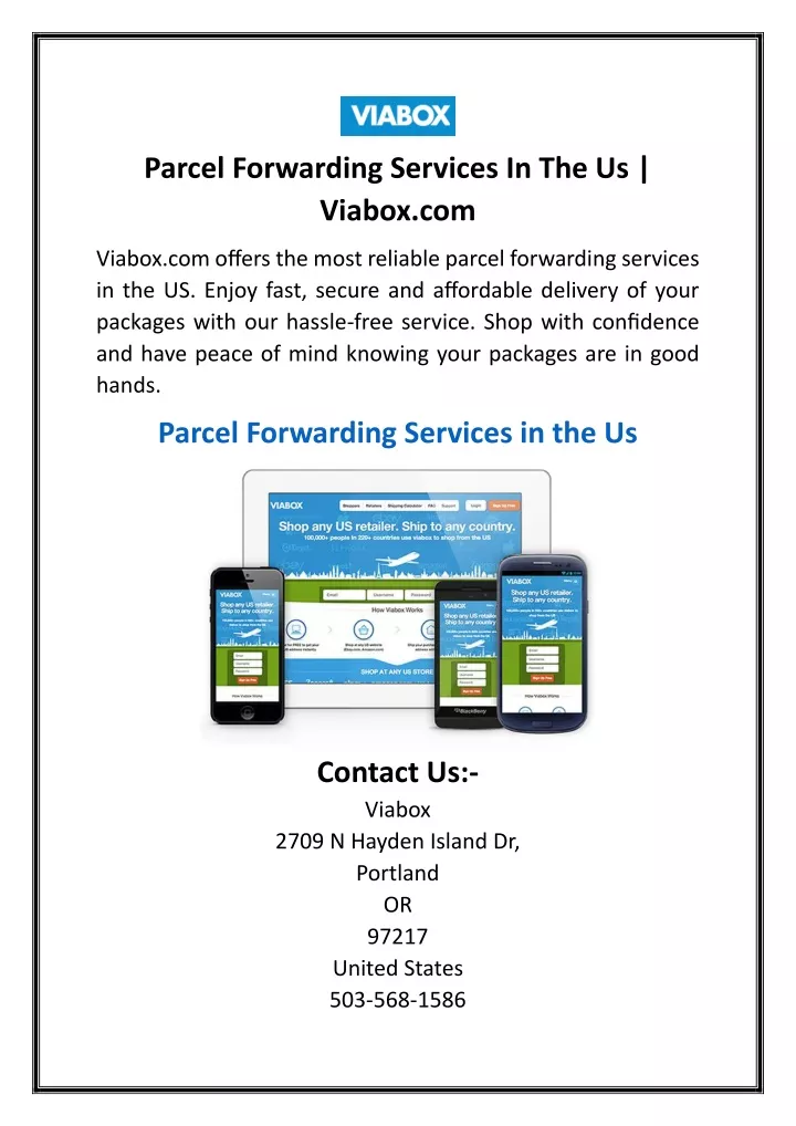 parcel forwarding services in the us viabox com