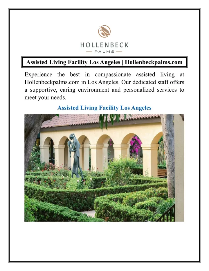 assisted living facility los angeles