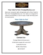 Poker Table For Pool - slide 1