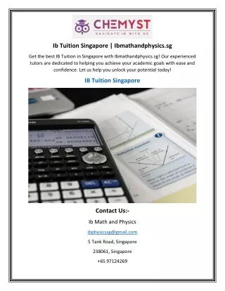 Ib Tuition Singapore