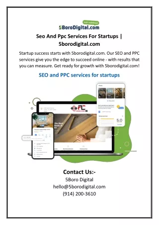 Seo And Ppc Services For Startups  5borodigital.com