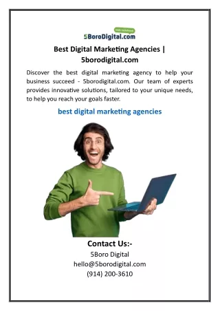 Best Digital Marketing Agencies  5borodigital.com