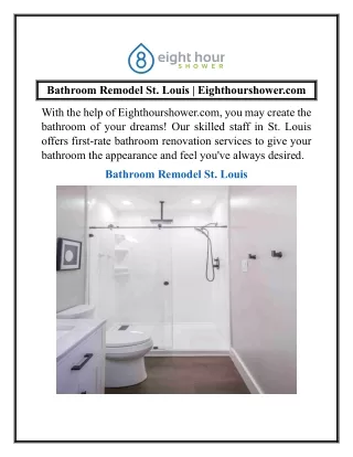 Bathroom Remodel St. Louis  Eighthourshower