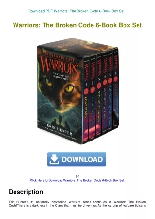 Download PDF Warriors The Broken Code 6-Book Box Set