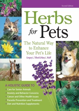 get [PDF] Download Herbs for Pets: The Natural Way to Enhance Your Pet's Life (CompanionHouse